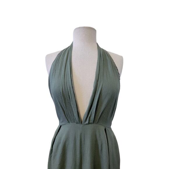 Princess Polly Haulter Deep V Bust Button Accent Backless Casual Pant Romper 10 - Picture 3 of 11